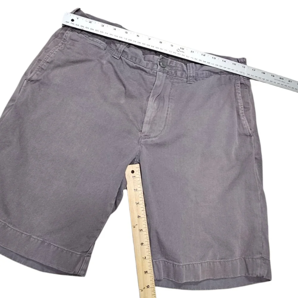 J. Crew Stanton Shorts Mens Gray 100% Cotton Flat‎ Front Casual Size 33